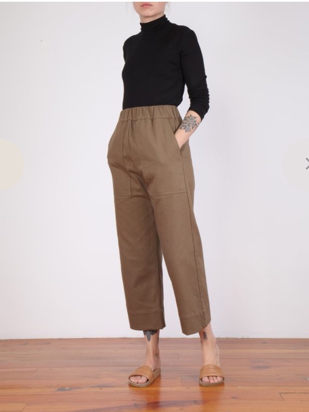 Micaela Greg Cotton Crop Utility Pants M
